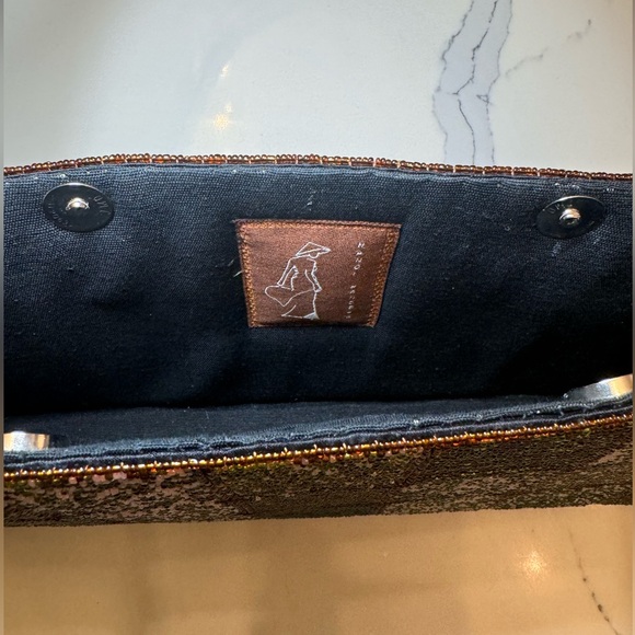 Vintage Beaded Block Pattern Shoulder Bag - Picture 7 of 9